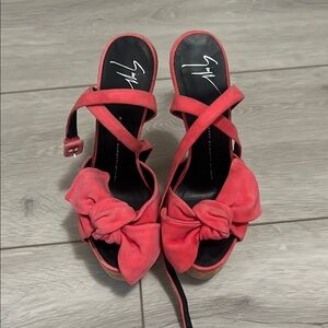 Giuseppe Zanotti Coral Bow Platform Heels